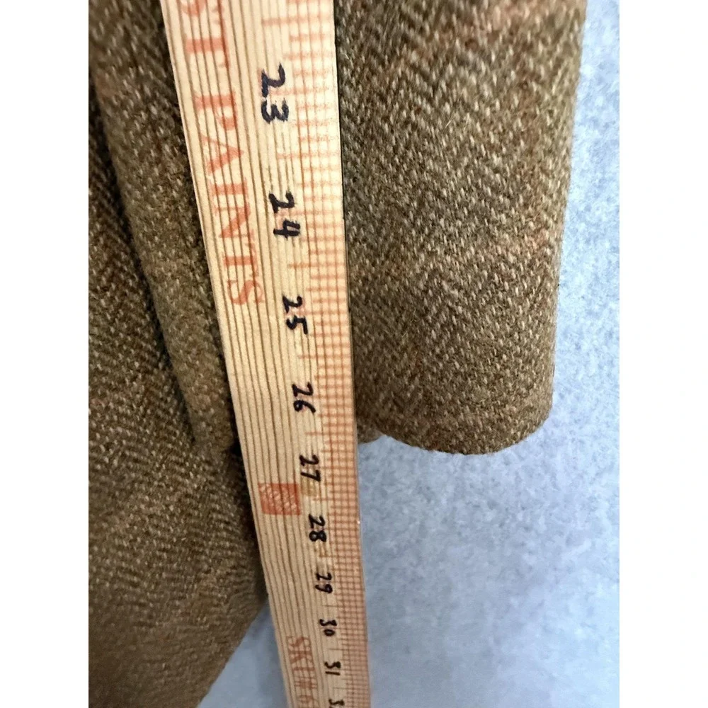Personal Choice Blazer Sport Coat Mens 46 Brown Wool Herringbone‎ Tweed 2 Button